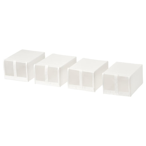 IKEA SKUBB Shoe box 16x22CM White 4 pack